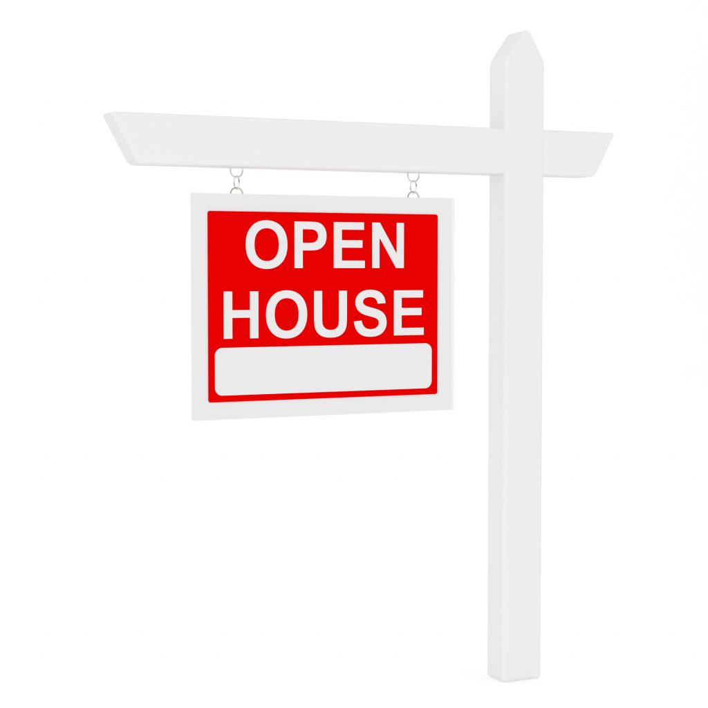 Open house sign