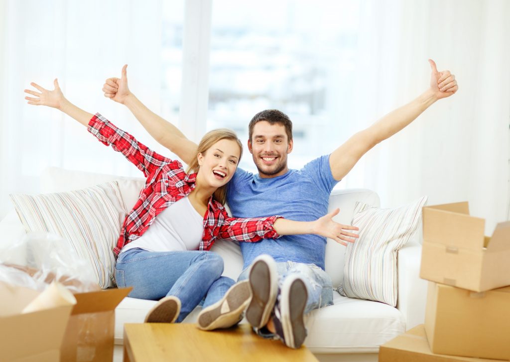 Happy Couple on sofa