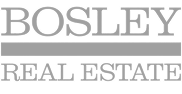 Bosley Real Estate logo in grayscale