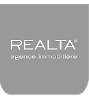 REALTA real estate agency logo in grayscale